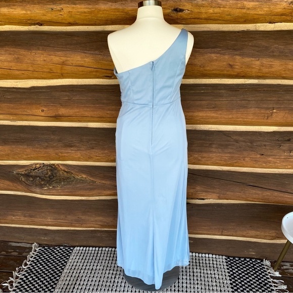 AZAZIE One Shoulder formal full length dress in Dusty Blue Womens size XL (C) - Picture 3 of 11